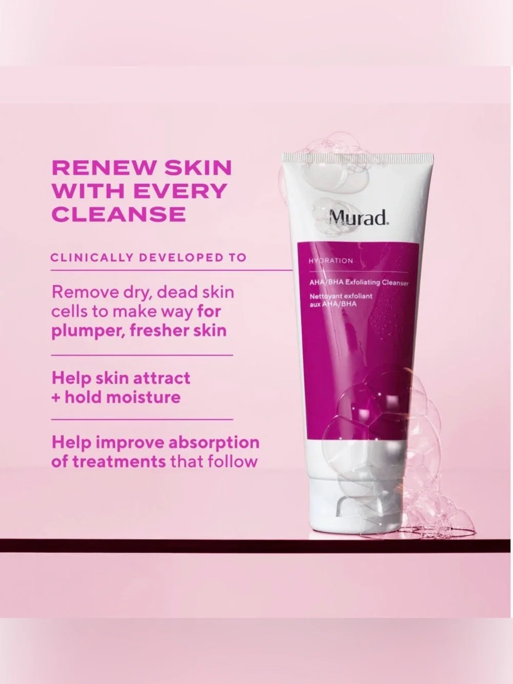 Murad White Tube AHA/BHA Cleanser & Exfoliant